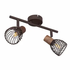 Luminaires Globo Lighting Spot Globo ISABELLE Rouille, 2 lumières* Spots Et Projecteurs