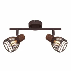 Luminaires Globo Lighting Spot Globo ISABELLE Rouille, 2 lumières* Spots Et Projecteurs