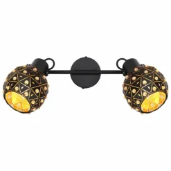 Luminaires Globo Lighting Spot Globo JODIE Noir, 2 lumières* Spots Et Projecteurs