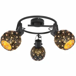 Luminaires Globo Lighting Spot Globo JODIE Noir, 3 lumières* Spots Et Projecteurs