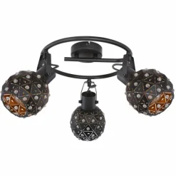 Luminaires Globo Lighting Spot Globo JODIE Noir, 3 lumières* Spots Et Projecteurs