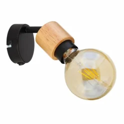 Luminaires Scandinaves-Luminaires Globo Lighting Spot Globo JORNA Bois clair, Noir, 1 lumière