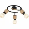 Luminaires Scandinaves-Luminaires Globo Lighting Spot Globo JORNA Bois clair, Noir, 3 lumières