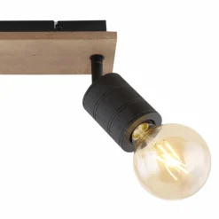 Lampes En Bois-Luminaires Globo Lighting Spot Globo JOSELLA Bois foncé, Noir, 2 lumières