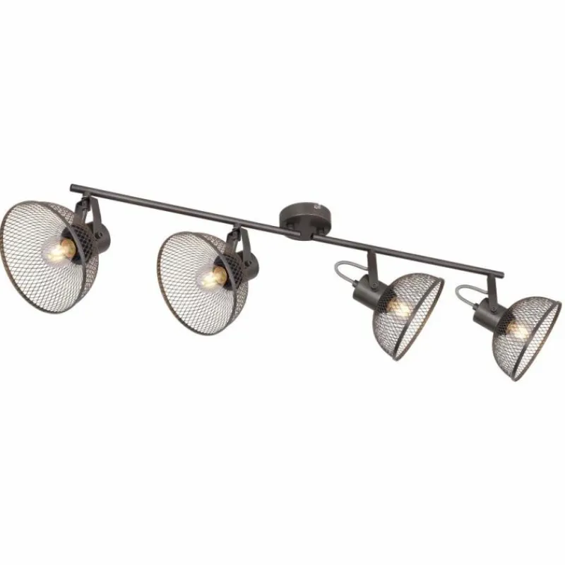 Lampes Industrielles-Luminaires Globo Lighting Spot Globo LHIMMA Chrome, 4 lumières