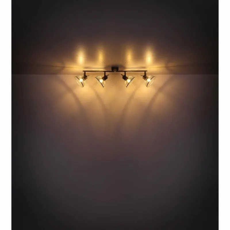 Lampes Industrielles-Luminaires Globo Lighting Spot Globo LHIMMA Chrome, 4 lumières