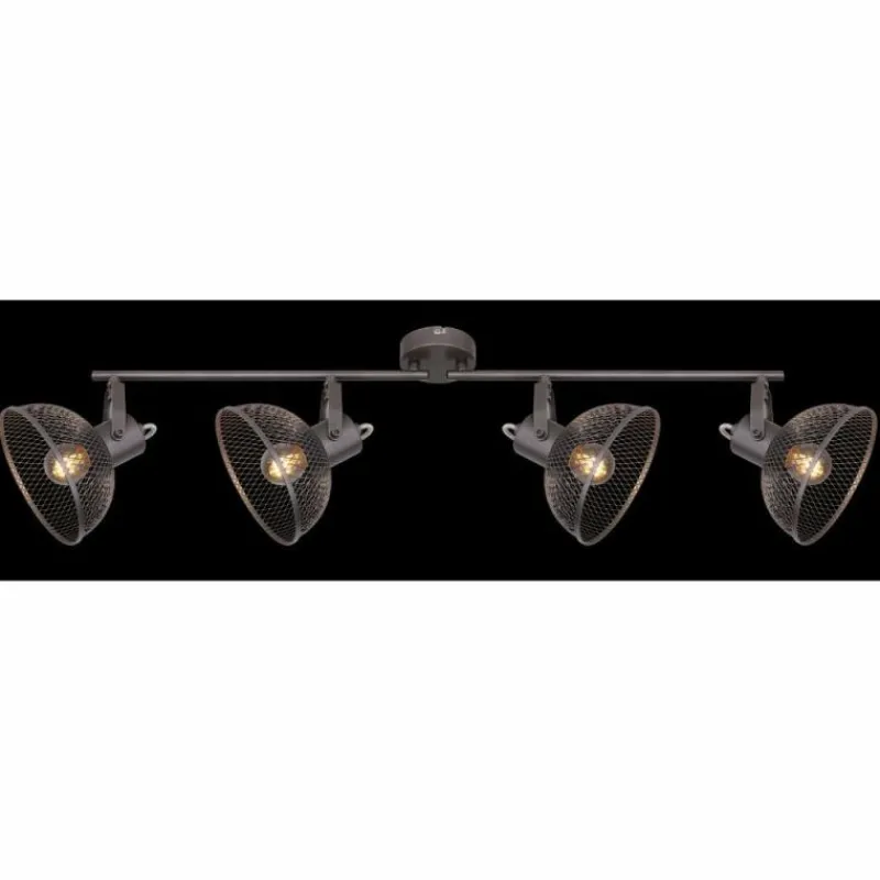 Lampes Industrielles-Luminaires Globo Lighting Spot Globo LHIMMA Chrome, 4 lumières