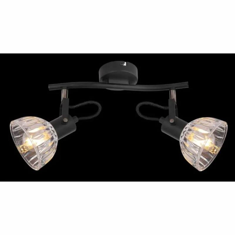 Luminaires Globo Lighting Spot Globo LIBALD Noir, 2 lumières