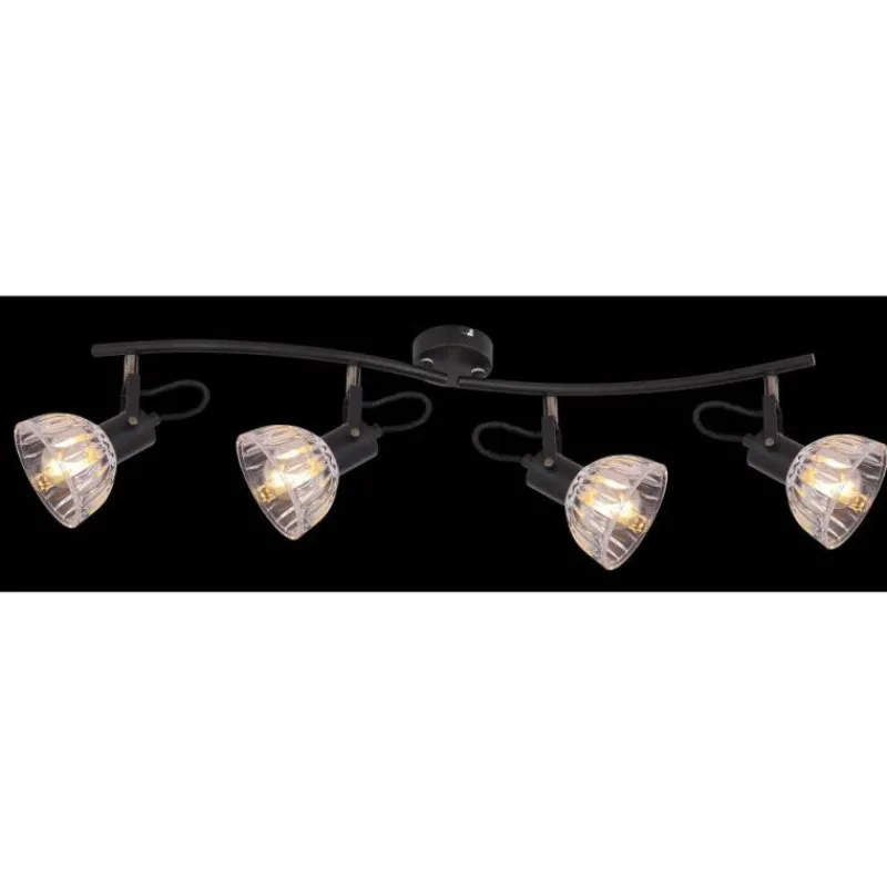 Luminaires Globo Lighting Spot Globo LIBALD Noir, 4 lumières