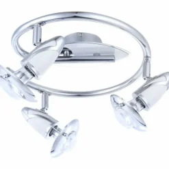 Luminaires Globo Lighting Spot Globo LORD Chrome, Acier inoxydable, 3 lumières* Spots Et Projecteurs