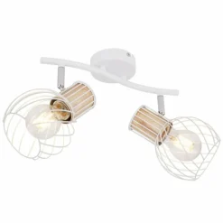 Luminaires Globo Lighting Spot Globo LUISE Blanc, 2 lumières* Spots Et Projecteurs