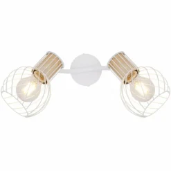 Luminaires Globo Lighting Spot Globo LUISE Blanc, 2 lumières* Spots Et Projecteurs
