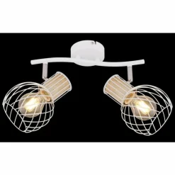 Luminaires Globo Lighting Spot Globo LUISE Blanc, 2 lumières* Spots Et Projecteurs