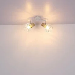 Luminaires Globo Lighting Spot Globo LUISE Blanc, 2 lumières* Spots Et Projecteurs