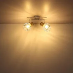 Luminaires Globo Lighting Spot Globo LUISE Blanc, 2 lumières* Spots Et Projecteurs