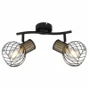 Luminaires Globo Lighting Spot Globo LUISE Noir, 2 lumières* Spots Et Projecteurs