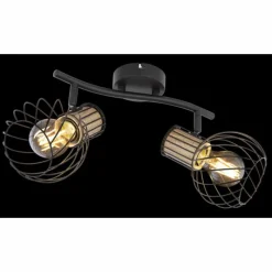 Luminaires Globo Lighting Spot Globo LUISE Noir, 2 lumières* Spots Et Projecteurs