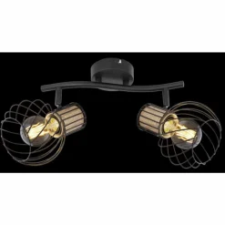 Luminaires Globo Lighting Spot Globo LUISE Noir, 2 lumières* Spots Et Projecteurs