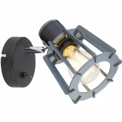 Lampes En Bois-Luminaires Globo Lighting Spot Globo MAHA Noir, 1 lumière