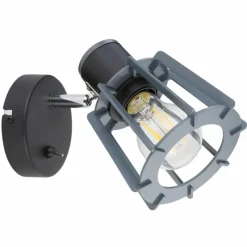 Lampes En Bois-Luminaires Globo Lighting Spot Globo MAHA Noir, 1 lumière