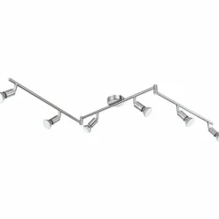 Luminaires Globo Lighting Spot Globo MATRIX Acier inoxydable, Nickel mat, 6 lumières* Spots Et Projecteurs