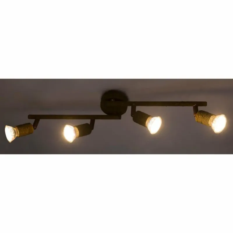 Luminaires Globo Lighting Spot Globo OLANA Rouille, 4 lumières* Spots Et Projecteurs