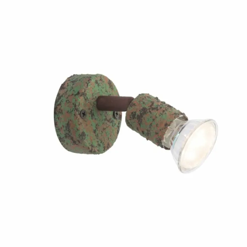 Luminaires Globo Lighting Spot Globo OLANA Vert, Rouille, 1 lumière* Spots Et Projecteurs