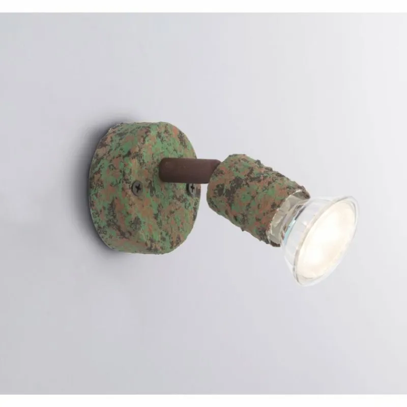 Luminaires Globo Lighting Spot Globo OLANA Vert, Rouille, 1 lumière* Spots Et Projecteurs