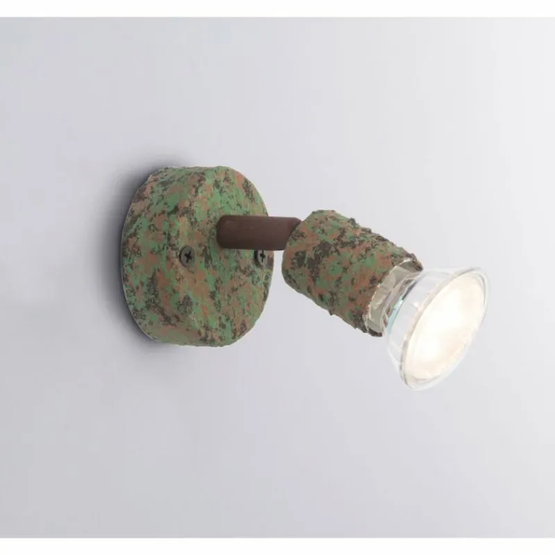 Luminaires Globo Lighting Spot Globo OLANA Vert, Rouille, 1 lumière* Spots Et Projecteurs