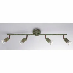 Luminaires Globo Lighting Spot Globo OLANA Vert, Rouille, 4 lumières* Spots Et Projecteurs