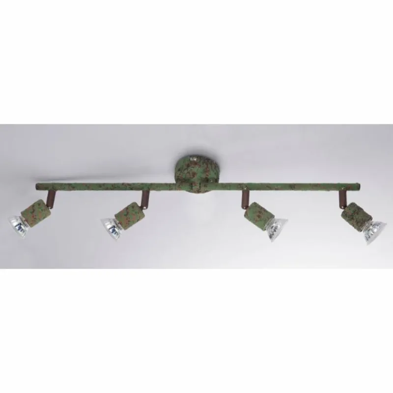 Luminaires Globo Lighting Spot Globo OLANA Vert, Rouille, 4 lumières* Spots Et Projecteurs