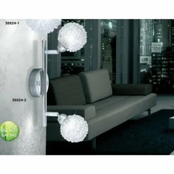 Lampes À Boules-Luminaires Globo Lighting Spot Globo ORINA Chrome, Blanc, 2 lumières