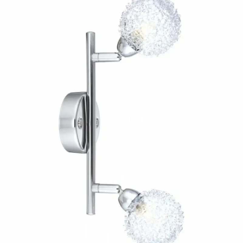 Lampes À Boules-Luminaires Globo Lighting Spot Globo ORINA Chrome, Blanc, 2 lumières