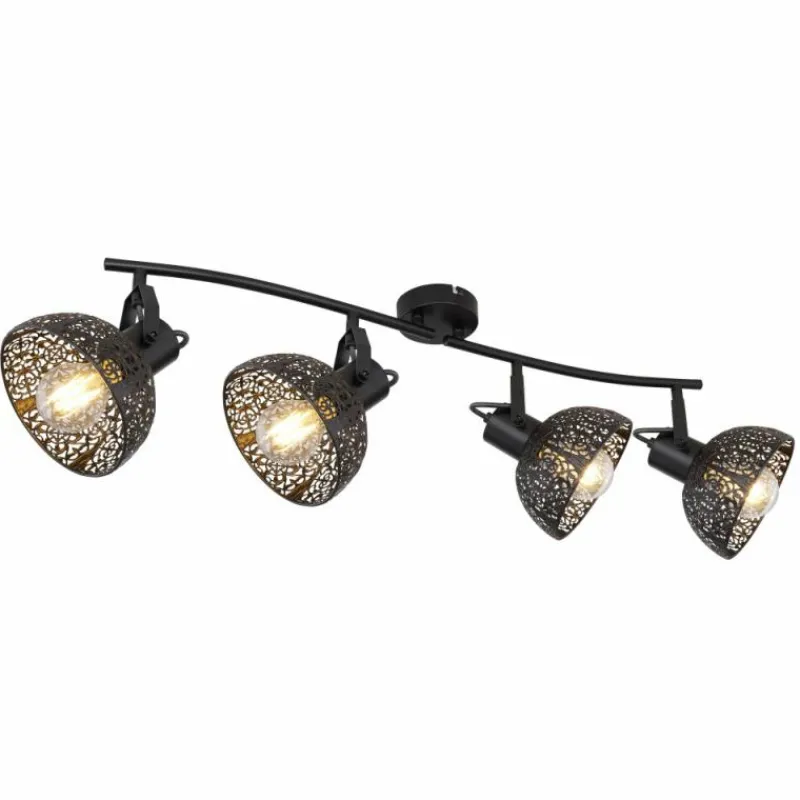 Luminaires Globo Lighting Spot Globo PANTALLA Noir, 4 lumières* Spots Et Projecteurs