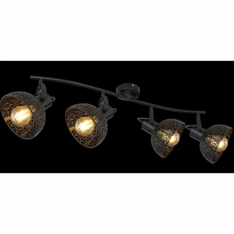 Luminaires Globo Lighting Spot Globo PANTALLA Noir, 4 lumières* Spots Et Projecteurs
