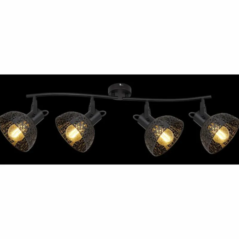 Luminaires Globo Lighting Spot Globo PANTALLA Noir, 4 lumières* Spots Et Projecteurs
