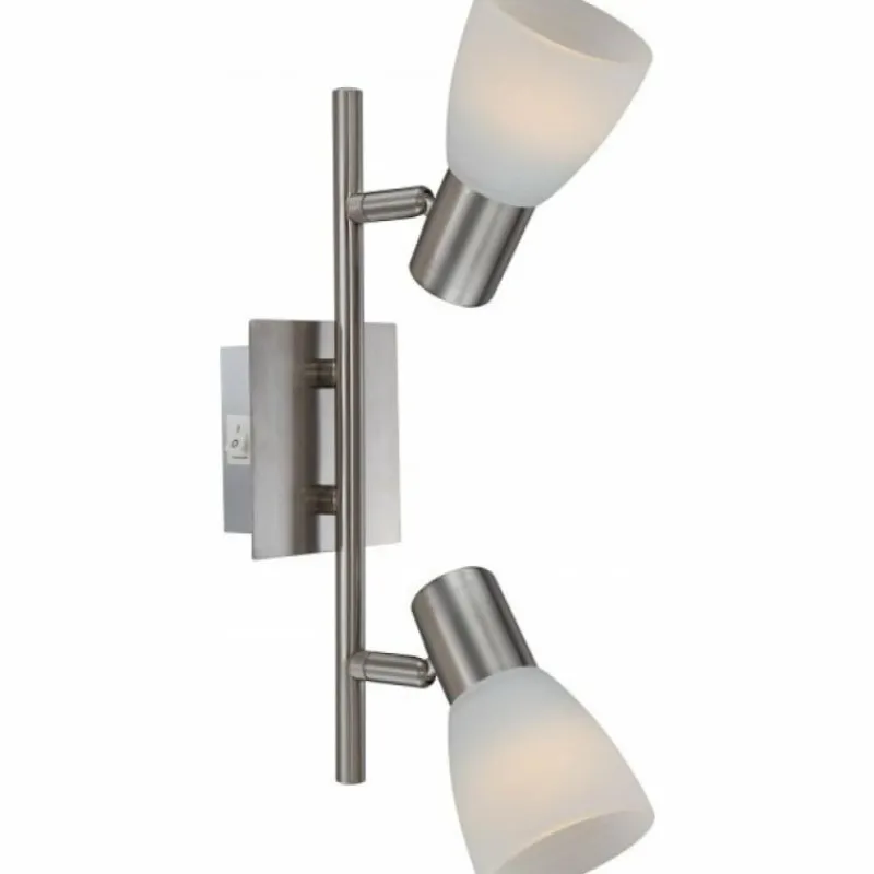 Luminaires Globo Lighting Spot Globo PARRY I Chrome, Nickel mat, 2 lumières