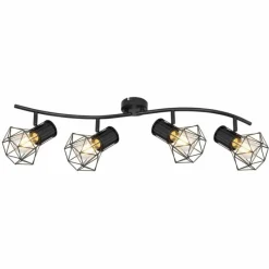 Luminaires Globo Lighting Spot Globo PRISKA Noir, 4 lumières* Spots Et Projecteurs