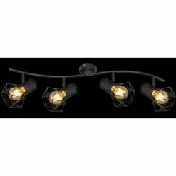 Luminaires Globo Lighting Spot Globo PRISKA Noir, 4 lumières* Spots Et Projecteurs