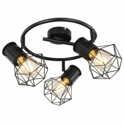 Luminaires Globo Lighting Spot Globo PRISKA Noir, 3 lumières* Spots Et Projecteurs