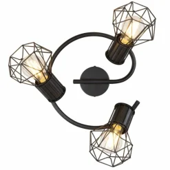 Luminaires Globo Lighting Spot Globo PRISKA Noir, 3 lumières* Spots Et Projecteurs