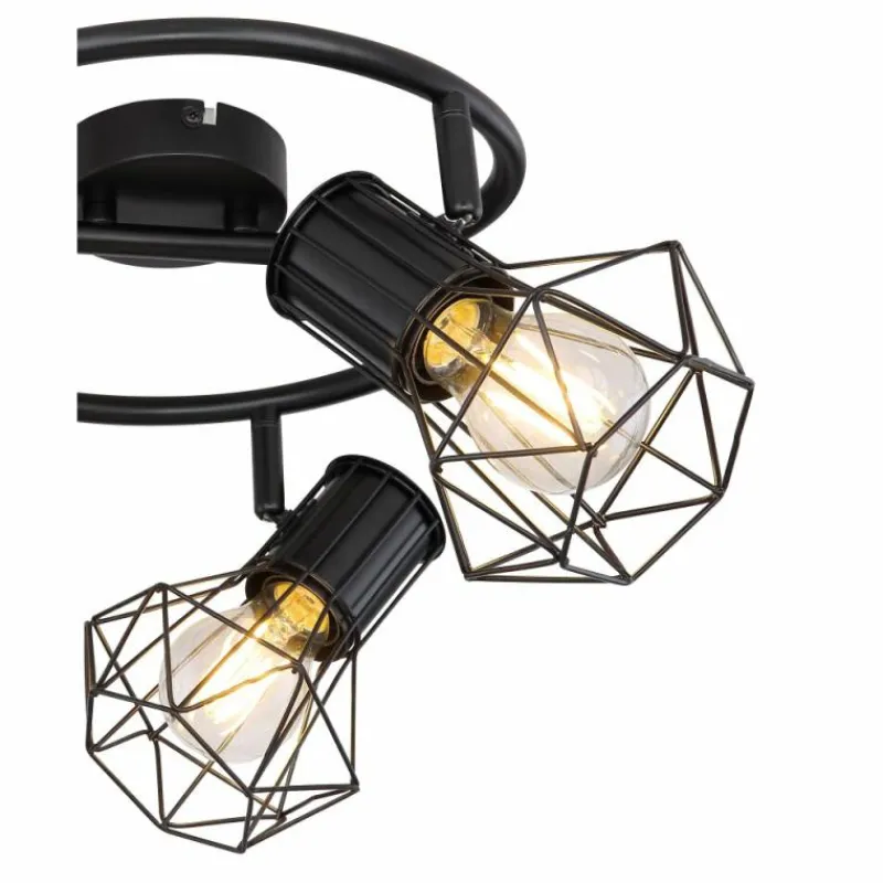 Luminaires Globo Lighting Spot Globo PRISKA Noir, 3 lumières* Spots Et Projecteurs