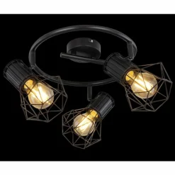 Luminaires Globo Lighting Spot Globo PRISKA Noir, 3 lumières* Spots Et Projecteurs