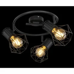 Luminaires Globo Lighting Spot Globo PRISKA Noir, 3 lumières* Spots Et Projecteurs