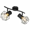 Luminaires Globo Lighting Spot Globo PRISKA Noir, 2 lumières* Spots Et Projecteurs