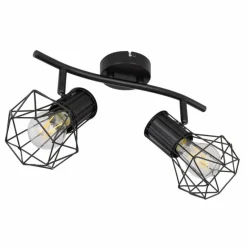 Luminaires Globo Lighting Spot Globo PRISKA Noir, 2 lumières* Spots Et Projecteurs