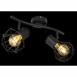 Luminaires Globo Lighting Spot Globo PRISKA Noir, 2 lumières* Spots Et Projecteurs