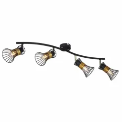 Luminaires Globo Lighting Spot Globo ROXY Noir, 4 lumières* Plafonniers