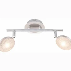 Luminaires Globo Lighting Spot Globo Tina LED Chrome, Nickel mat, 2 lumières* Éclairage Led