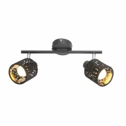 Lampes En Tissu-Luminaires Globo Lighting Spot GLOBO TROY Noir, 2 lumières